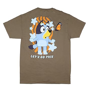 Bluey Shirt Men's Lets Do This Front and Back Print Adult